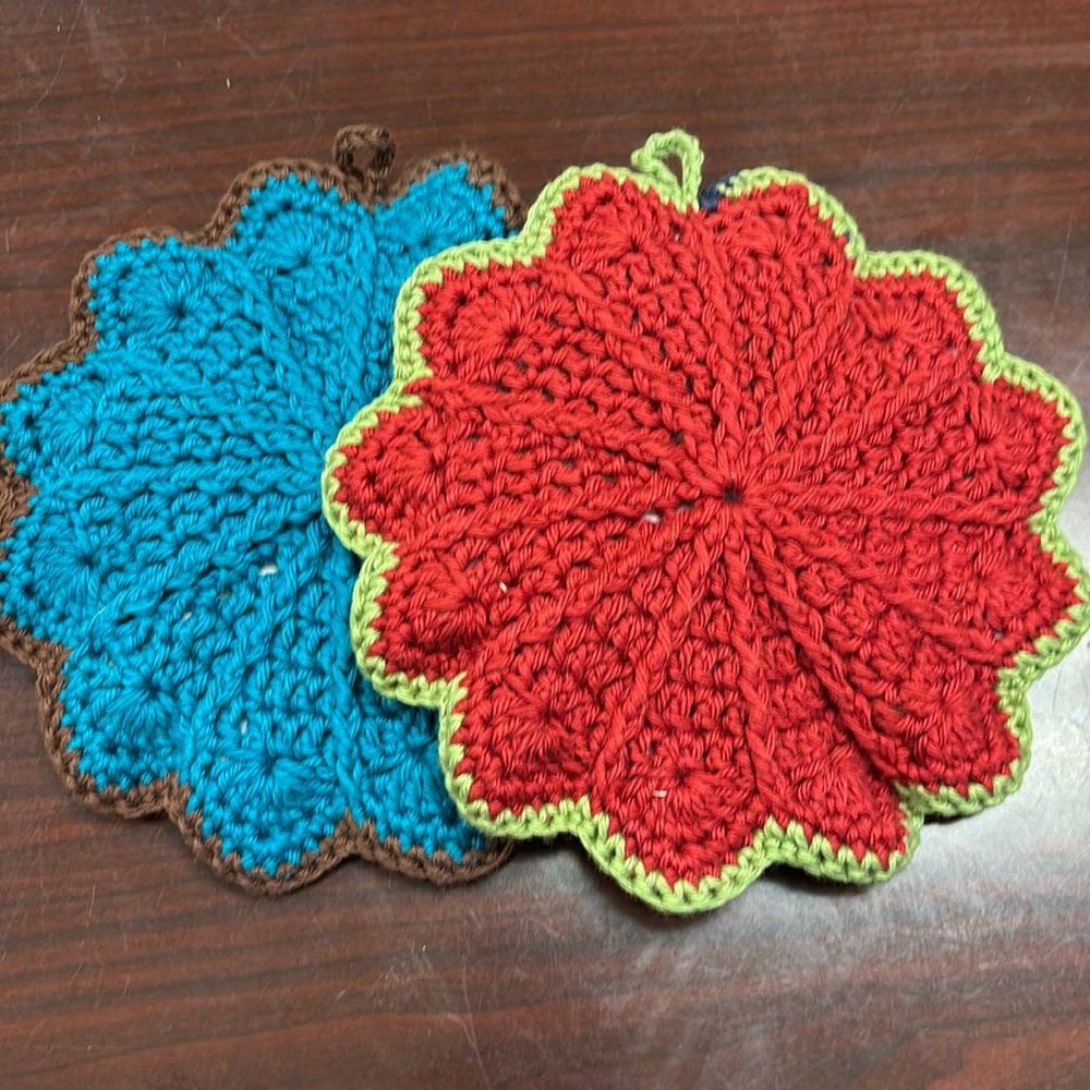 Hand crafted hot pads.